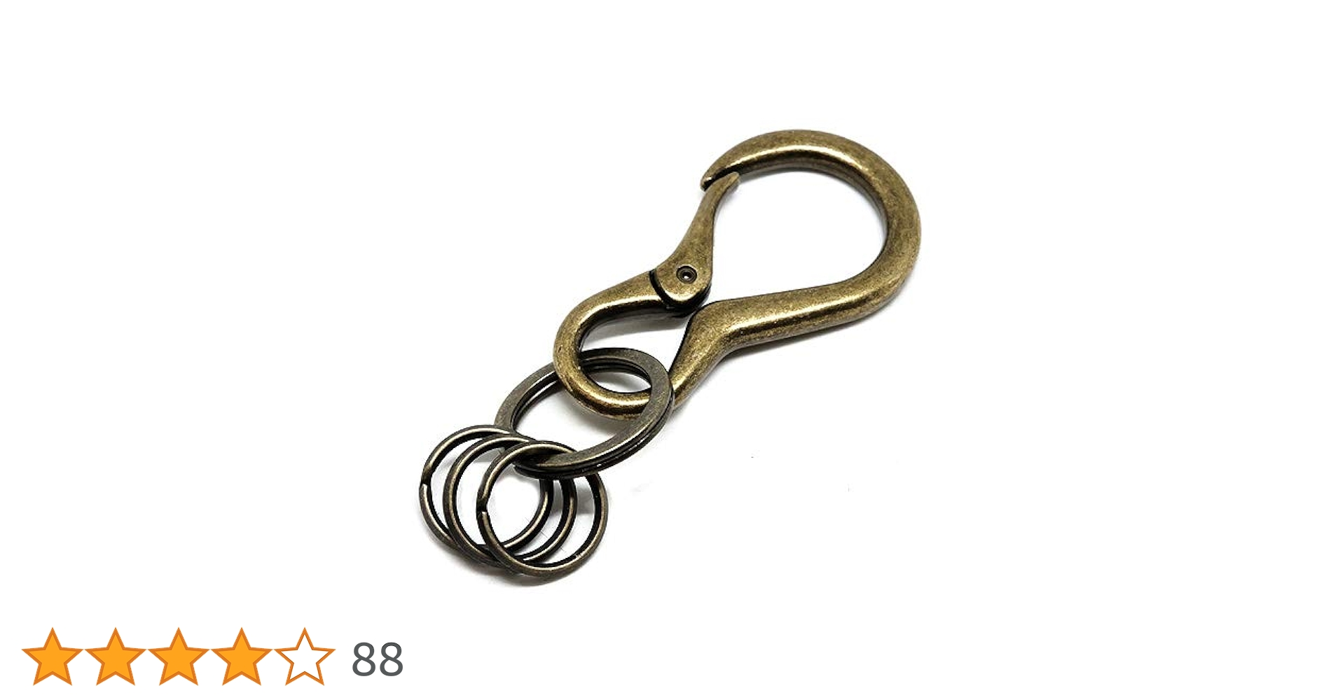 ブラス製　ヴィンテージカラビナ　1950年代復刻キーリング使用　キーチェーン！ anachronorm - ブラス製 ヴィンテージカラビナ使用 キーホルダー